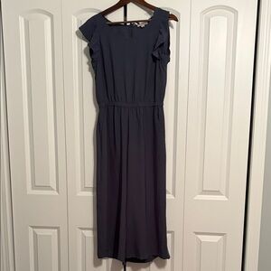 Elegant Gray Sleeveless capri jumpsuit